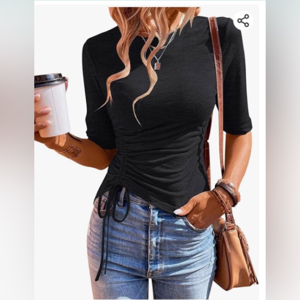 Womens side tie top. - Picture 3 of 4